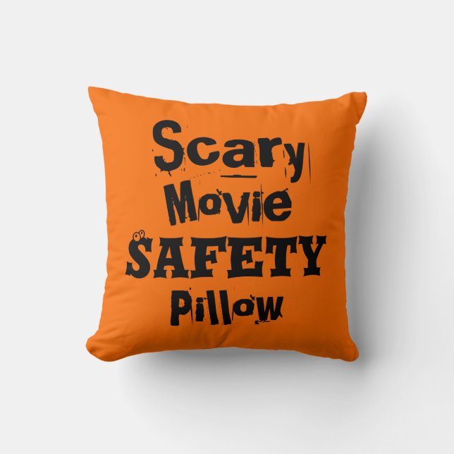 Scary Movie Safety Grade A Cotton Pillow 16x16 (Front)
