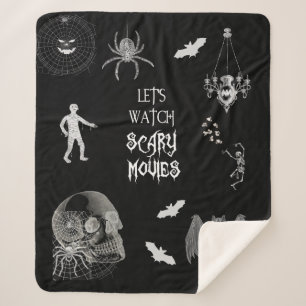 Scary Movies Halloween Sherpa Blanket