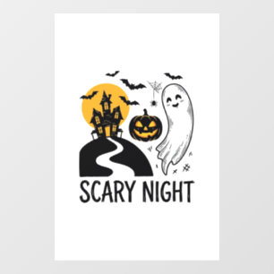 Scary Night Halloween Haunted House Ghost Design_1