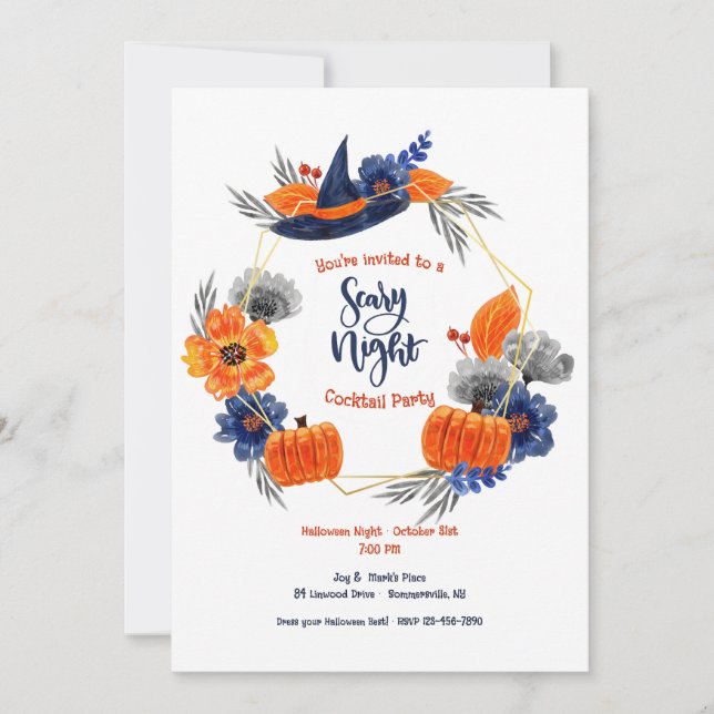Scary Night Halloween Party Invitation (Front)