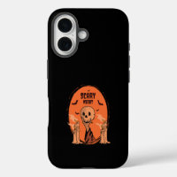 Scary Night Halloween Skull & Bat Design