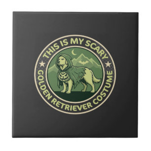 Scary Night Raven Apple Spooky Haunted Castle Hall Ceramic Tile