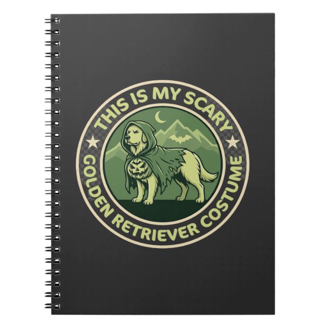 Scary Night Raven Apple Spooky Haunted Castle Hall Notebook (Front)