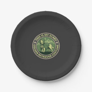 Scary Night Raven Apple Spooky Haunted Castle Hall Paper Plate