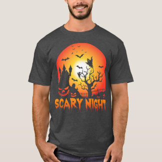 Scary Night Retro Vintage Halloween Design Costume T-Shirt