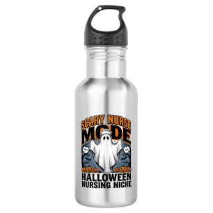 Scary Nurse Costume Halloween Ghost Nursing Shirt_ 532 Ml Water Bottle
