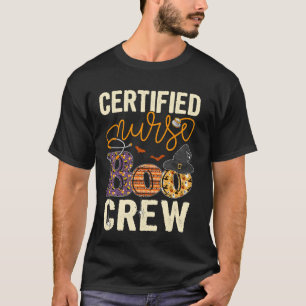 Scary Nurse Halloween Ghost Spider Certified Nurse T-Shirt