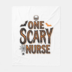 Scary Nurse Halloween Vintage Engraving Shirt Desi Fleece Blanket
