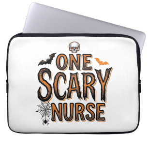 Scary Nurse Halloween Vintage Engraving Shirt Desi Laptop Sleeve