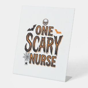 Scary Nurse Halloween Vintage Engraving Shirt Desi Pedestal Sign