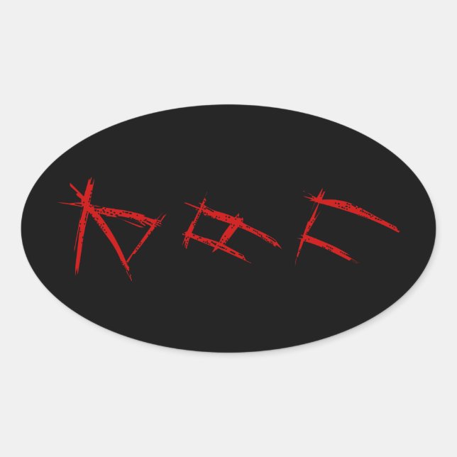 SCARY OTAKU オタク OVAL STICKER (Front)