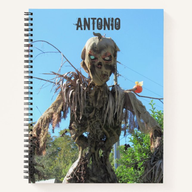 Scary Personalised Zombie Notebook (Front)