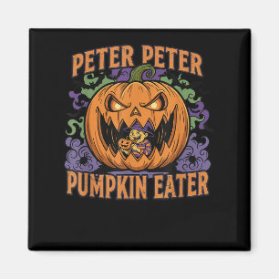 Scary Peter Pumpkin Eater Halloween Jack O Lantern Magnet