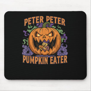 Scary Peter Pumpkin Eater Halloween Jack O Lantern Mouse Pad
