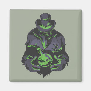 Scary Plague Doctor Halloween Gift Gothic Design Magnet