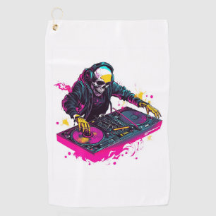 Scary Popcorn Skull – Funny Horror Movie Skeleton Golf Towel