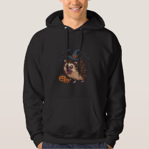 Scary Pumpkin Bat Witch Hedgehog Halloween Hoodie