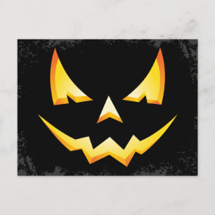 Scary Pumpkin Custom Halloween Postcard