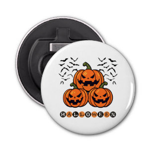 Scary Pumpkin Face Halloween Bottle Opener