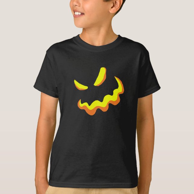 Scary Pumpkin Face Style B T-Shirt (Front)