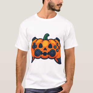 Scary Pumpkin Game Controller T-Shirt