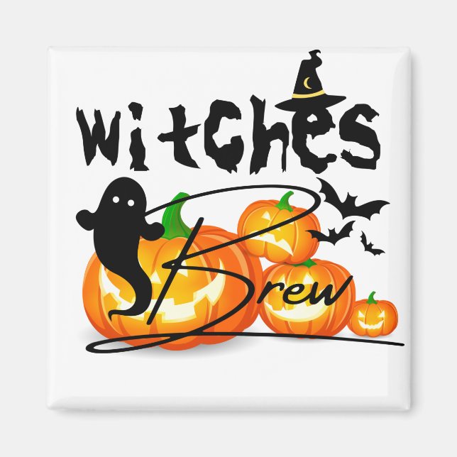 Scary Pumpkin Halloween Art | Spooky Fun Magnet (Front)