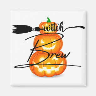 Scary Pumpkin Halloween Art   Spooky Fun Magnet