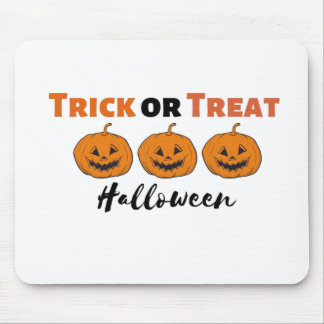 Scary Pumpkin Halloween Art | Spooky Fun Mouse Pad