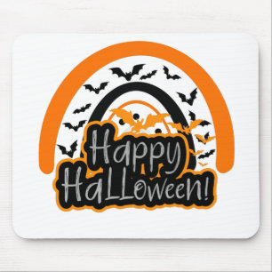 Scary Pumpkin Halloween Art Spooky Fun Mouse Pad