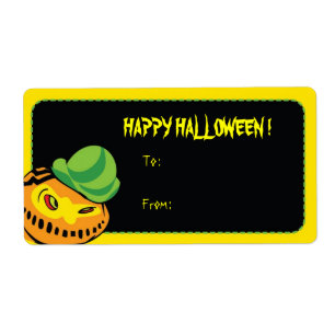 Scary pumpkin - Halloween Labels