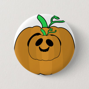 Scary Pumpkin Halloween V2   6 Cm Round Badge