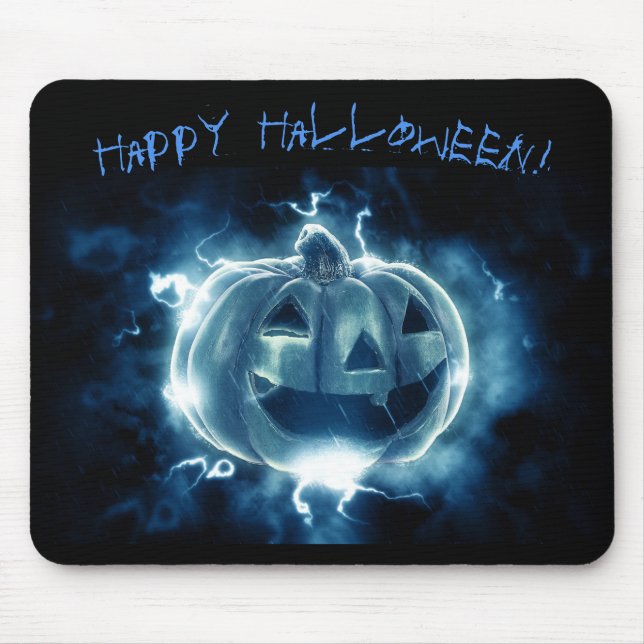 Scary Pumpkin Happy Halloween Mouse Pad (Front)