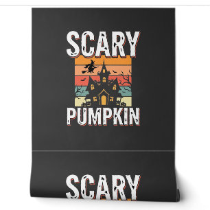 Scary Pumpkin Haunted House Halloween Design_1 Wallpaper