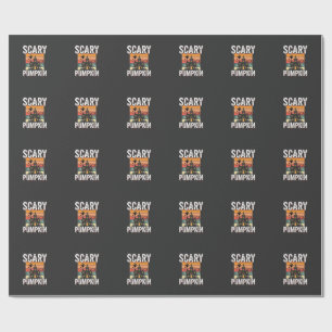 Scary Pumpkin Haunted House Halloween Design_1 Wrapping Paper