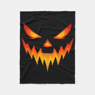 Scary Pumpkin Jack O Lantern Face Halloween Costum Fleece Blanket