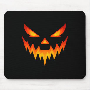 Scary Pumpkin Jack O Lantern Face Halloween Costum Mouse Pad