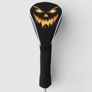 Scary Pumpkin Jack O Lantern Face Halloween Golf Head Cover