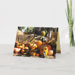 Scary Pumpkin Monster Halloween Card