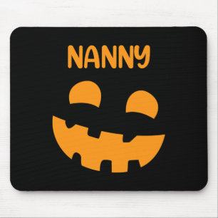 Scary Pumpkin Nanny Aunt Matching Family Halloween Mouse Pad