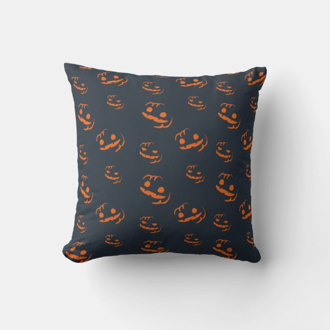 Scary Pumpkin New Halloween  Throw Pillow (Front)