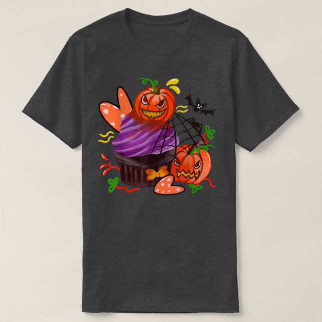 Scary Pumpkin Trick Or Treat,Spooky Jack OLantern  T-Shirt (Design Front)