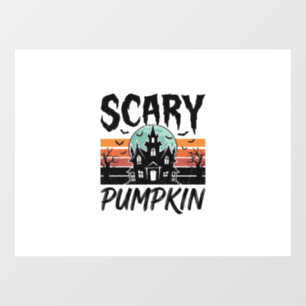 Scary Pumpkin Vintage Haunted House Halloween Desi