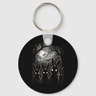 Scary Rabbit Eyes Forest Creepy Halloween Costume  Key Ring