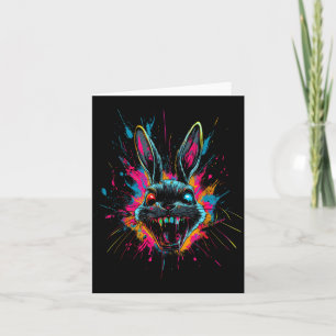 Scary Rabbit Halloween Horror Easter Day Bunny Card