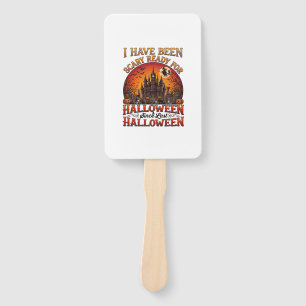 Scary Ready Halloween Haunted Castle Witch Pumpkin Hand Fan