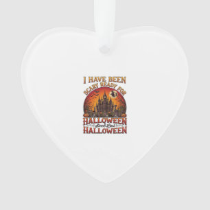 Scary Ready Halloween Haunted Castle Witch Pumpkin Ornament