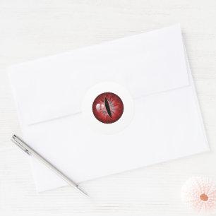 Scary Red Eyeball Classic Round Sticker