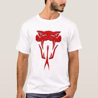 Scary Red Snake - Fierce Red Serpent Face T-Shirt