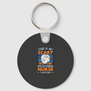 Scary Registered Nurse Costume Ghost Pumpkins Hall Key Ring
