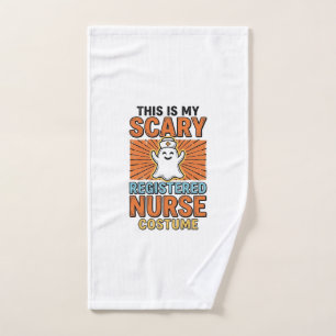 Scary Registered Nurse Costume Halloween Design_1 Hand Towel